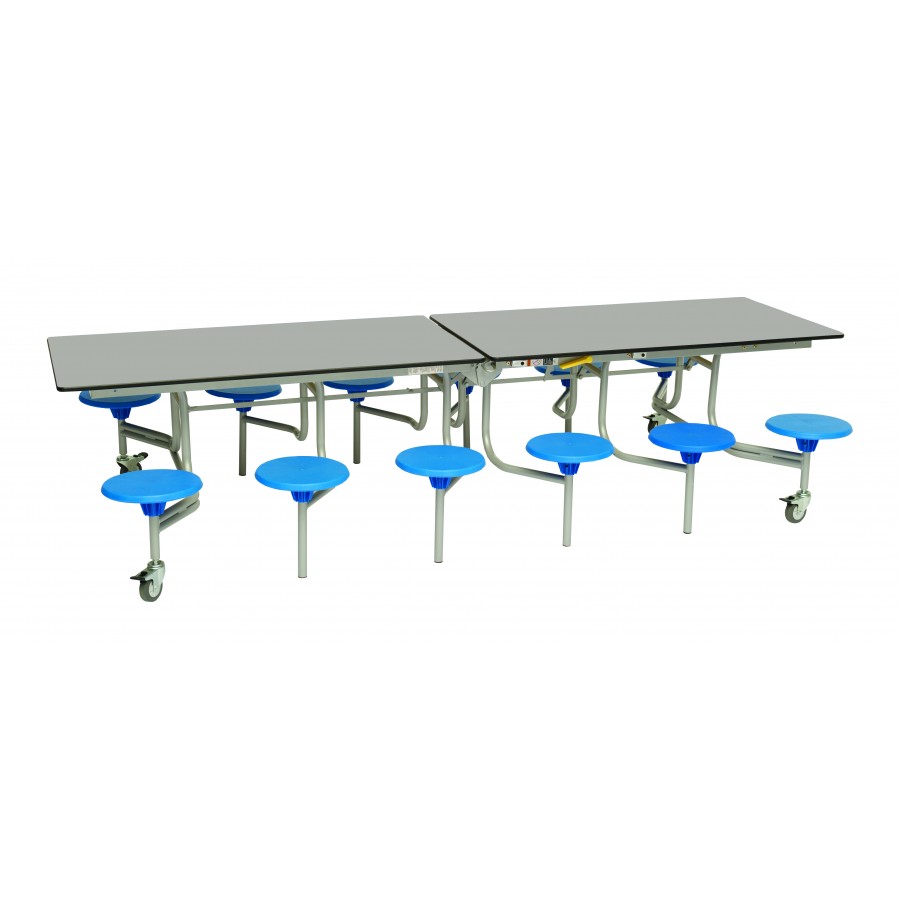 Rectangular Mobile Folding Table with 12 Seats